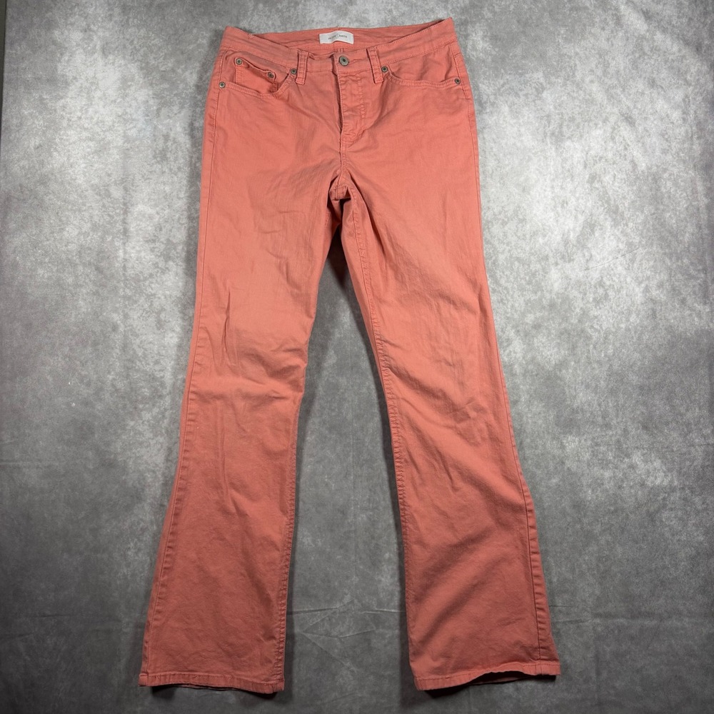 Jaclyn Smith Womens 8 Coral Pink Bootcut Jeans Stretch Denim Y2K Western Flare
